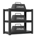 thumbnail image 6 of Tcbosik 3-Tier Metal Storage Rack with Adjustable Shelves, 45-50 Gallon Fish Tank Stand, Heavy Duty Reptile Tank Stand, Utility Shelving Unit for Home Office, Black (Tank Not Included), 6 of 10