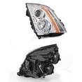 thumbnail image 2 of AKKON - For 2008-2014 Cadillac CTS Projector Headlight Assembly Chrome Housing Clear Lens Full Set, 2 of 7