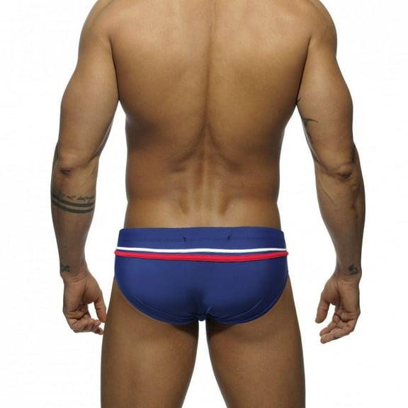 Men's Striped Beach Swim Briefs Quick Dry Swimsuit Bathing Suit