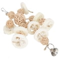 thumbnail image 2 of AMONIDA Hanging Chew Toy Loofah With Rattan Ball Swing Toy For Large Medium Parrots Bird, 2 of 8