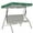 Dark Green, variant on Outdoor Patio Swing Canopy Replacement Top Cover for 2-3 Seater, Waterproof 210D Oxford Fabric Sun Shade for Porch Garden Balcony Swing, Includes Seat Cushion Cover (75"x52"x6"+59"x19.7")