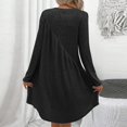 thumbnail image 6 of Women's Bodycon Dress Long Sleeve Sexy Slim Fit Waist Defining Hip Hugging Date Night Dress for Spring Fall Evening Out,Black,L, 6 of 7