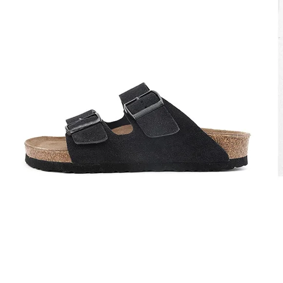 Shevalues Classic Cork Clogs Slippers Women Men Soft Footbed Suede Sandals with Arch Support Trendy Beach Slides Home Men Mules tzw