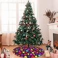 thumbnail image 7 of Sikiie Colorful Hearts 30-48 inches {designName} Print Christmas Tree Skirt Snowman Xmas Tree Skirt with Edge Christmas Decorations for Holiday Party36", 7 of 7