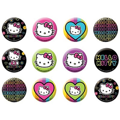 Hello Kitty neon tween Birthday Party Favors Black Paper Sketch Pads 12ct 