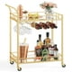 thumbnail image 1 of Carrito de bar VASAGLE Gold ULRC092A62 con 2 estantes con espejo, 1 of 8