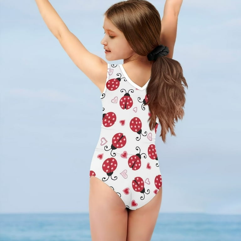 NETILGEN Ladybug Toddler Girl Bathing Suit Lightweight Thin Great Kids Swimsuits Birthday Gift Summer Kids Beach Swimwear Girls Size 7 8 Walmart