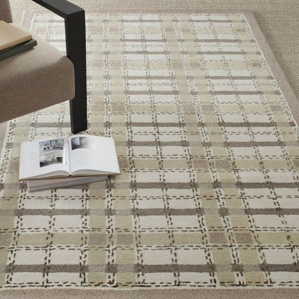 Safavieh Msr3613c Martha Stewart Collection Wool And Viscose Area Rug 5 Feet By 8 Feet Color Weave Plaid Sharkey Grey Walmart Com Walmart Com