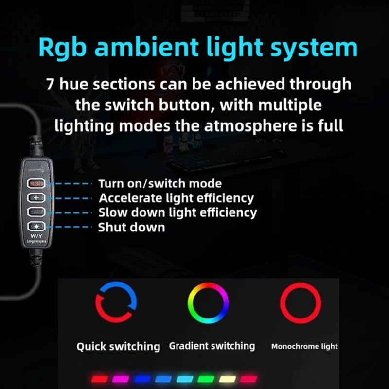 Microphone Boom Arm with Light Multi Direction Adjustable Desktop Mic Stand
