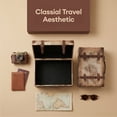 thumbnail image 4 of Old World Map Leather Vintage Style Suitcase with Straps, Set of 2, 4 of 6