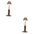 thumbnail image 4 of Baohd Dimmable Bedside Table Lamp Elegant Bar Decor Battery Powered Umbrella Bronze 2Set, 4 of 6