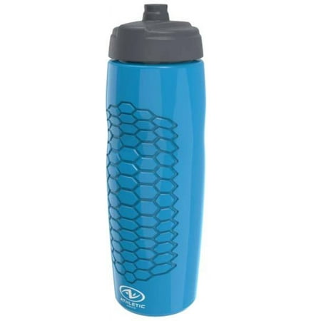 Athletic Works 24 Fluid Ounces Jet Squeezable Bottle- Blue