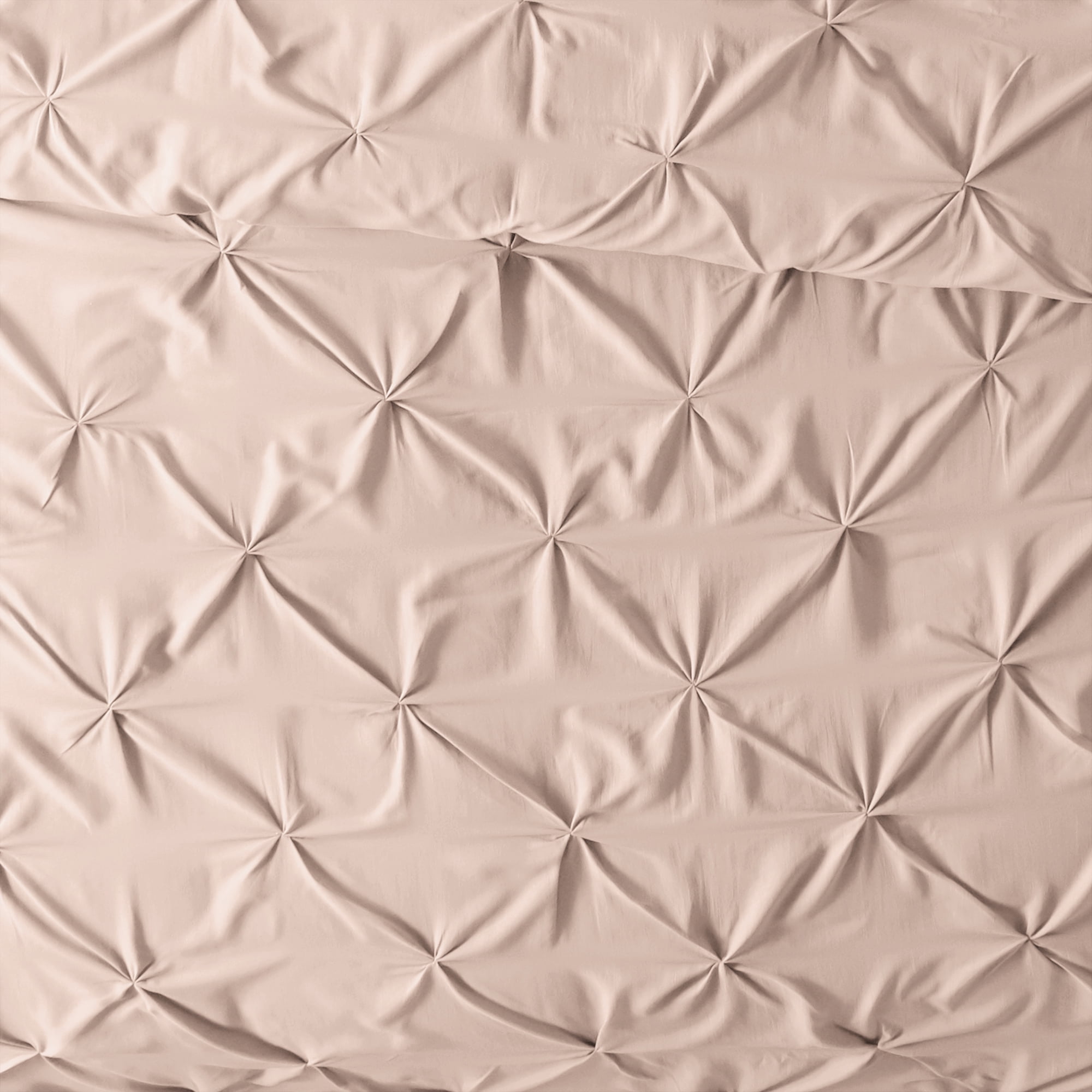 Noble Linens Blush Pinch Pleat 2-Piece Duvet Cover Set, Twin/Twin XL