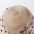 thumbnail image 6 of Women Round Dome Sun Hat,Flower Decor Tea Party Hats,Bridal Wedding Lady Hat, 6 of 8