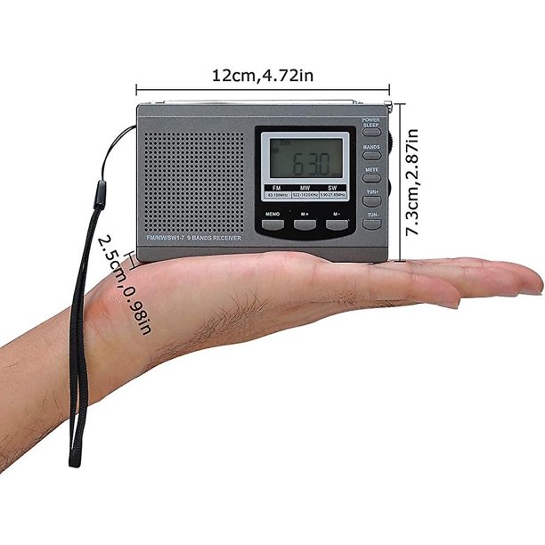 Banda completa Am/fm/sw Dsp Radio Estéreo Altavoz Pantalla Lcd Despertador Dormir