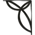 thumbnail image 4 of Ekena Millwork 2"W x 12"D x 15"H Versailles Wrought Iron Bracket, (Triple center brace), Antiqued Silver, 4 of 7