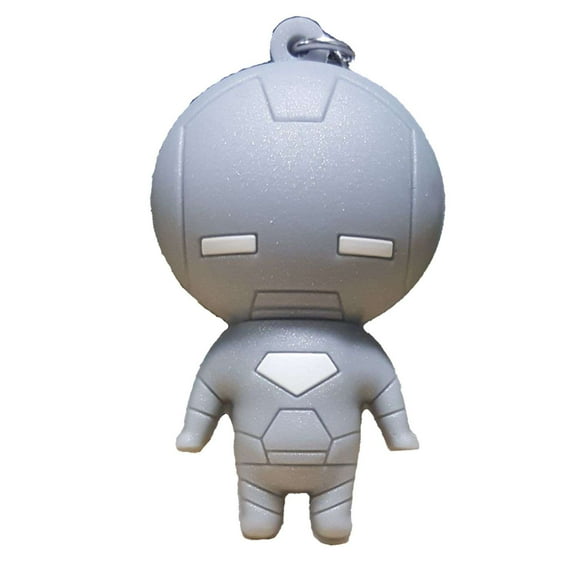 Marvel 3D Figural Keychains Silver Iron Man Keyring (No Packaging)