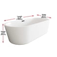 thumbnail image 7 of Elegant Kitchen & Bath BT10671GW-MBK 71 in. Soaking Bathtub, Glossy White with Matte Black Trim, 7 of 7