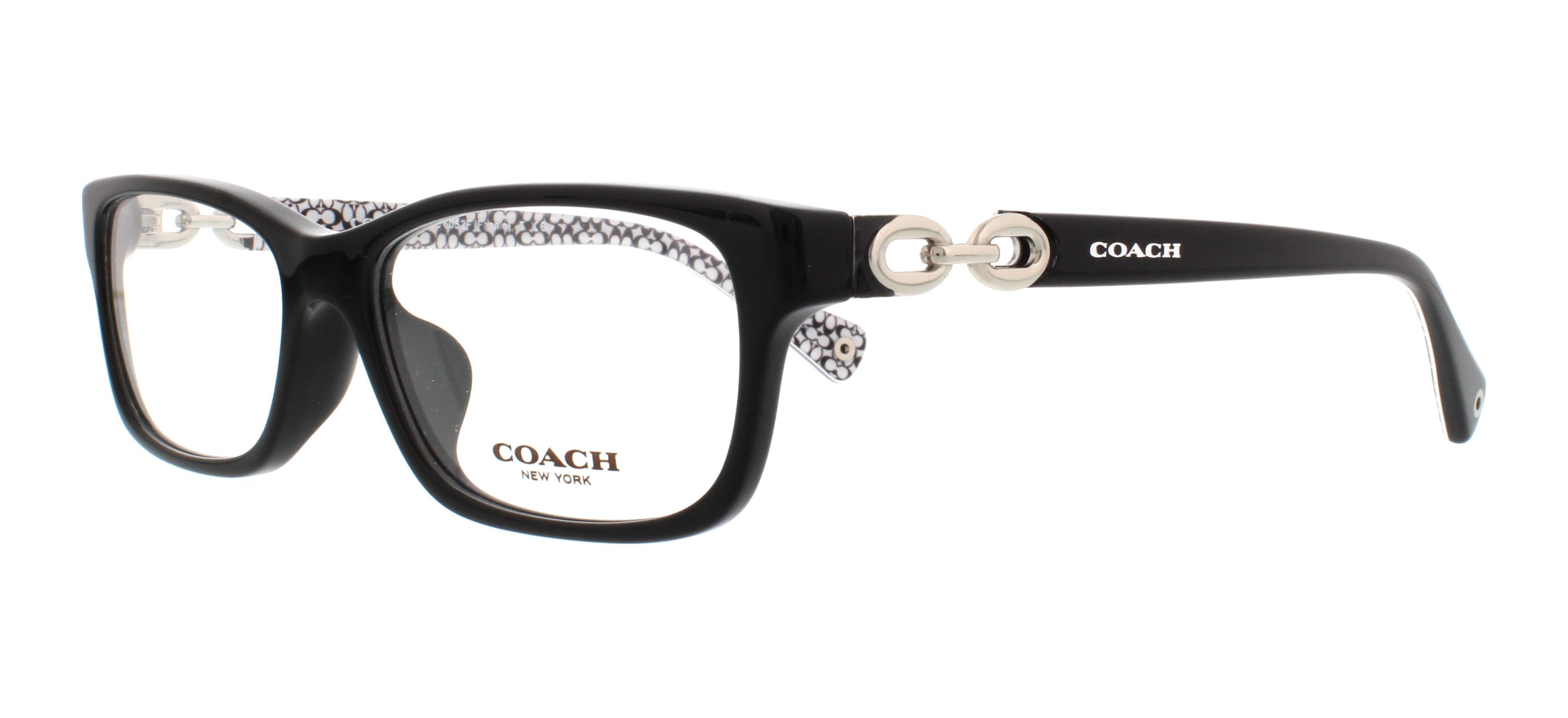 COACH Eyeglasses HC 6052F 5214 Black White 54MM