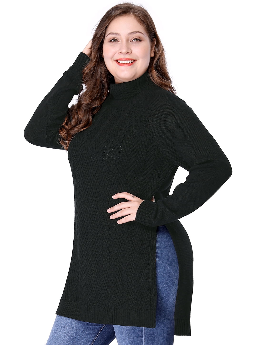 black tunic sweater