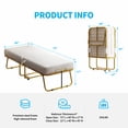 thumbnail image 5 of MUZZ Folding Bed with 4 Inch Foam Mattress, 75" x 46" Rollaway Bed with Sturdy Metal Frame, Foldable Guest Bed for Adults, Basic, 5 of 8