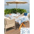 thumbnail image 5 of Outdoor Tablecloth with Umbrella Hole for Patio/Picnic/Party/Camping, Blue Flowers Waterproof Table Cloth Rectangle Table Cover Washable, Spring Watercolor Botanical Floral Leaf Plant (60"x 84"), 5 of 9
