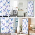 thumbnail image 6 of Watercolor Blue Purple Butterfly Fabric Shower Curtain Modern Art Washable Shower Curtains for Bathroom, Waterproof Bath Curtain with Hooks Home Decor 72x84in, 6 of 8