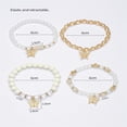 thumbnail image 6 of CFIOZYOS 4Pcs Set Bohemian Butterfly Crystal Stone Stretch Pendant Bracelets for Women Gold Beaded Stackable Stretch Bracelet Colorful Charm Jewelry Boho Summer Beach, 6 of 8