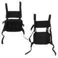 thumbnail image 2 of Nylon negro tácticas al aire libre hombro ajustable deportes corriendo bolsa de pecho portátil bolsa, 2 of 8