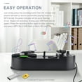 thumbnail image 2 of Vintage Black USB Turntable with 33/45 RPM Speed, Portable LP Record Player Converts Vinyl to MP3, Battery/USB Powered, ABS Material, Includes USB Cable & Manual, 2 of 6