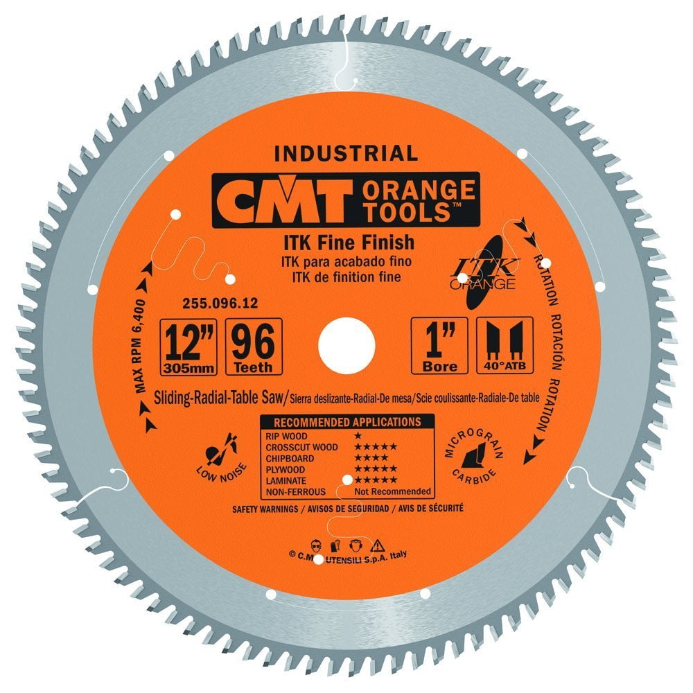 255.096.12 ITK Industrial Fine Finish Saw Blade, 12Inch x 96 Teeth 40