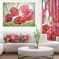 thumbnail image 1 of Poppies in Wheat - Large Floral Wall Art Canvas, 1 of 3