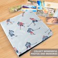 thumbnail image 4 of FORMRS 3 Ring Photo Album 4"x6" Self Adhesive Large Capacity PU Leather Cover, Hockey Action Zone, 4 of 8