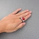 thumbnail image 4 of Anillo de dedo ovalado especial, de cuarzo, a la moda, para hombre y mujer (rojo), 4 of 7