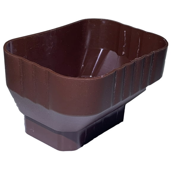 3x4 Downspout to Downspout Reducer to 2x3 - Brown