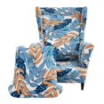 thumbnail image 1 of Funda elástica para silla con funda de cojín, de impresión Azul Gloria Funda de sofá, 1 of 9