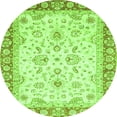 thumbnail image 1 of Ahgly Company Indoor Round Oriental Green Traditional Area Rugs, 4' Round, 1 of 4
