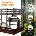 thumbnail image 6 of Giantex Full over Full Bunk Bed Platform Wood Bed Trundle & Ladder Rail, 6 of 7
