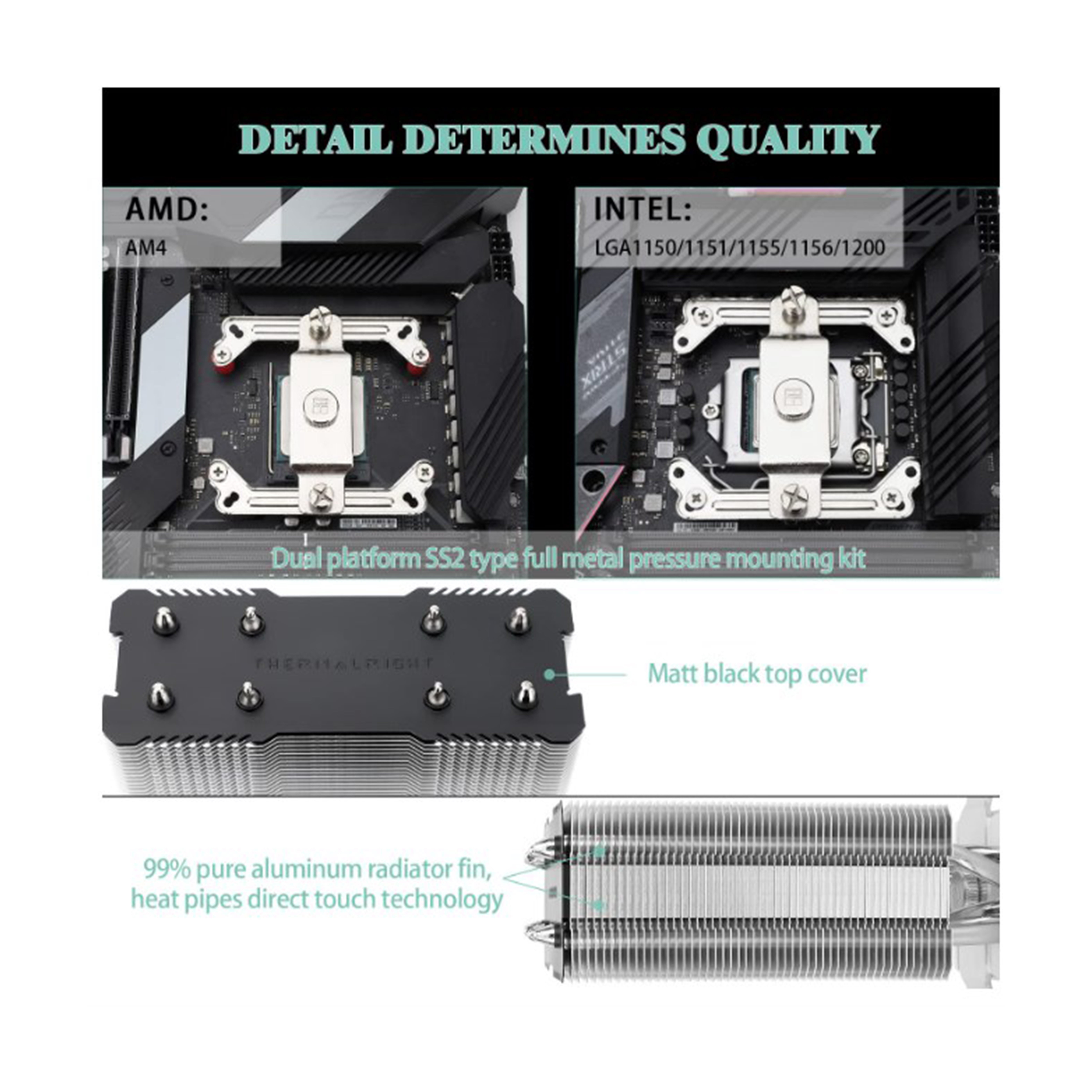 Thermalright Assassin X120 Refined SE CPU Air Cooler, 4 Heat Pipes, TL-C12C PWM Fan, Aluminium Heatsink Cover, AGHP Technology, for AMD AM4/AM5/Intel LGA 1150/1151/1155/1156/1200/1700 (AX120 R SE)