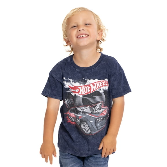 Hot Wheels Toddlers' Graphic Tee with Short Sleeves, Sizes 12M-5T