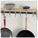 Concept Housewares PR-40322 Innovative 30&apos;&apos; Stainless Steel Track Wall Kitchen Rack With Natural Wood Shelf - image 3 of 4