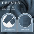thumbnail image 5 of SHIBEVER Long Sleeve Shirts for Women Fall Womens Tops Crew Neck Shirts for Women with Pocket Pullover Basic Winter Clothes Trendy Blue L, 5 of 10