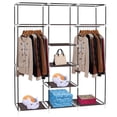 thumbnail image 3 of Zimtown Clothes Storage Organizer with Metal Shelves Portable Closets, Dark Brown, 3 of 6
