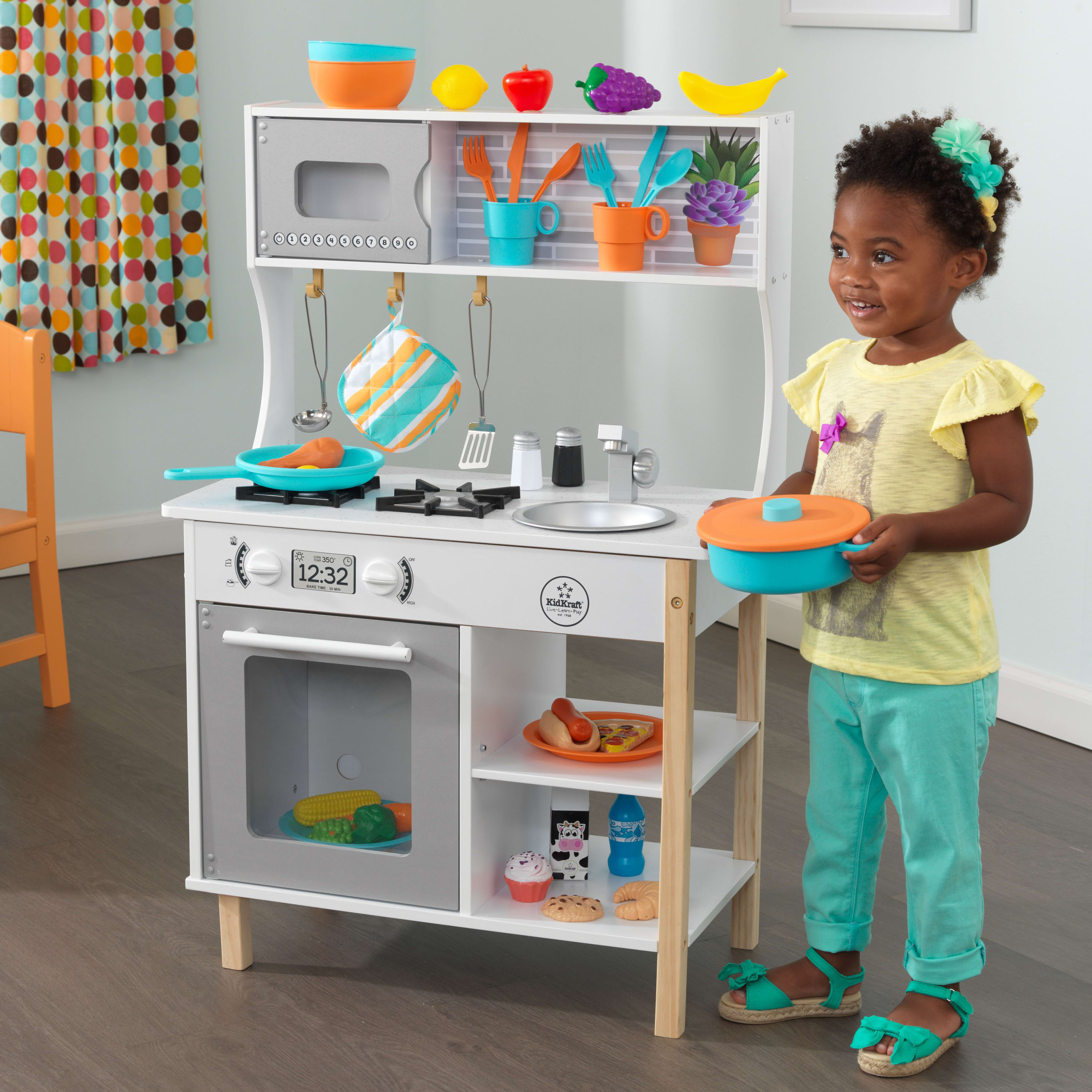 KidKraft All Time Wooden Play Kitchen with 38 Accessories - image 3 of 10