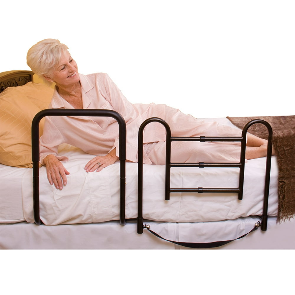 Carex EasyUp 2in1 Bed Rails For Elderly, Bed Safety Rails for Stand