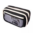 thumbnail image 1 of 4xEstuche Para Lápices Bolsa De Artículos De Tocador Estuche Para Lápices De Lona Con Cremallera Para Adolescentes Niños Mujeres Negro, 1 of 8