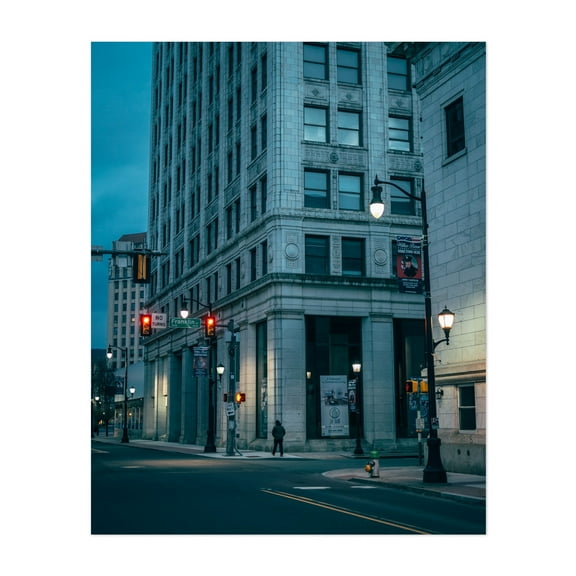Downtown Blues, Wilkes-Barre 02 - Wilkes-Barre Pennsylvania Photography Unframed Wall Art Print 8 x 10 inches