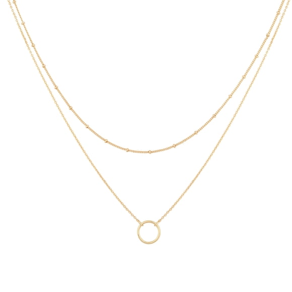 Gargantilla MEVECCO chapada en oro de 18 quilates con capas de oro para mujer