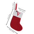 thumbnail image 2 of Lilixerw Christmas Stockings,Knitted Red White Letter Hanging Stockings Christmas Socks for Xmas Party Decoration New Year Party Supplies,5.91 x 7.1 x 3.94 inch,Letter V, 2 of 4