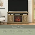 thumbnail image 6 of Ashton Lane Electric Fireplace TV Stand with Remote for TVs up to 65in, Rustic Oak, 6 of 9